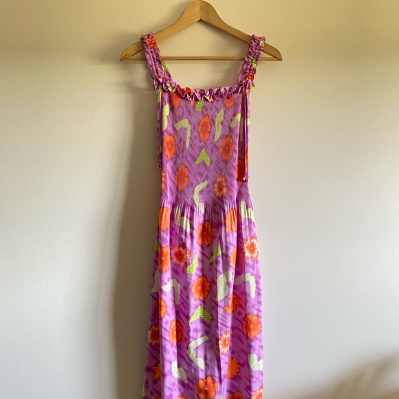 vintage patterned maxi dress - Picture 1 of 4